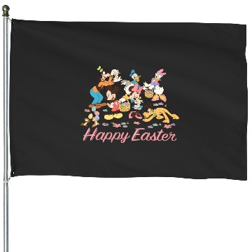 Discover Disney Mickey Mouse And Friends Cute Bunnies Easter House Flags