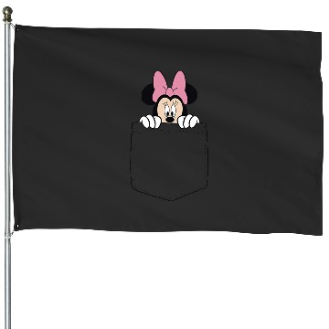 Discover Black Disney Minnie Mouse Classic Fit  - Crew Neck House Flags