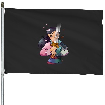 Discover Disney Mulan Anime Half Girl Half Warrior Graphic House Flags