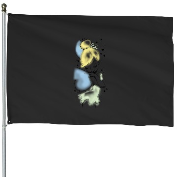 Discover Disney Peter Pan Tinkerbell Airbrush Style Sketch Hoodie House Flags