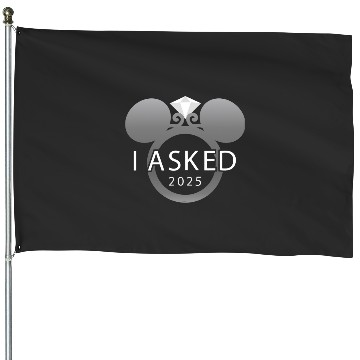 Discover Disney I Asked  Engagement Ring Proposal Mickey House Flags