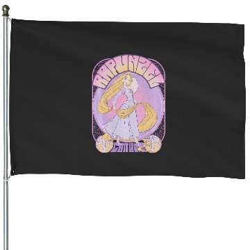 Discover Disney Tangled Rapunzel Seventies Retro Poster House Flags