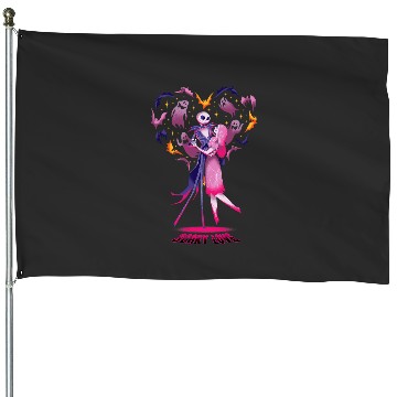 Discover Disney The Nightmare Before Christmas Jack Sally Scary Love House Flags