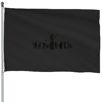 Discover Disneys snow white and seven dwarfs silhouettes House Flags