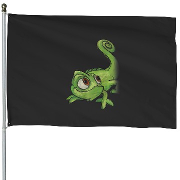 Discover Disneys tangled pascal sketch premium House Flags
