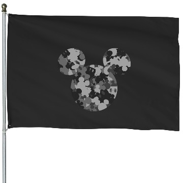 Discover Disney Mickey Camo Gray House Flags