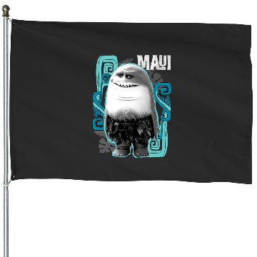 Discover Disney Moana Maui Half Shark House Flags
