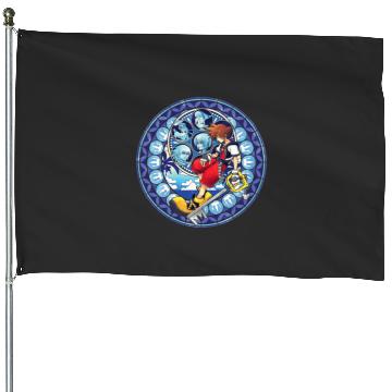 Discover Disney Kingdom Hearts Sora Stained Glass House Flags