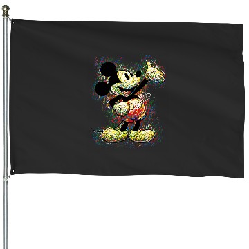 Discover Disney Mickey Mouse Scribble House Flags