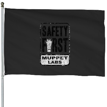 Discover Disney The Muppets Safety First Sign Beaker Distressed House Flags