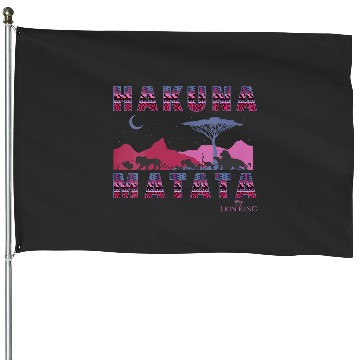 Discover Womens Disney The Lion King Hakuna Matata Moon And Mountains V-Neck House Flags