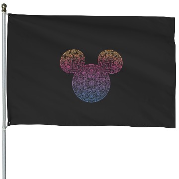 Discover Disney Mickey And Friends Mandala Mickey Ears House Flags