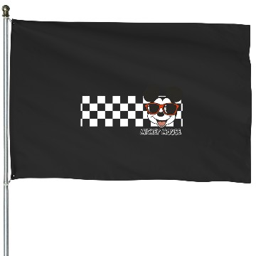 Discover Disney Mickey And Friends Mickey Mouse Checkerboard Stripe House Flags