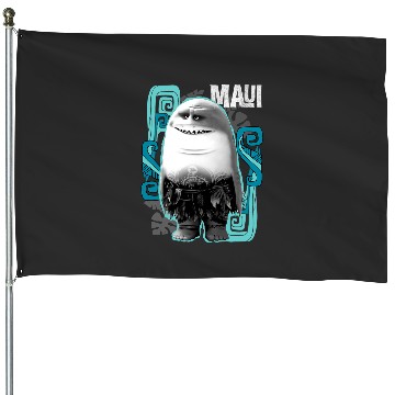 Discover Disney Moana Maui Half Shark House Flags