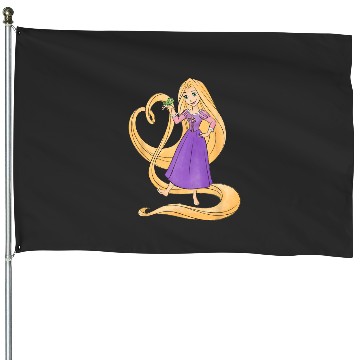 Discover Disney Princess Rapunzel Heart and Pascal House Flags