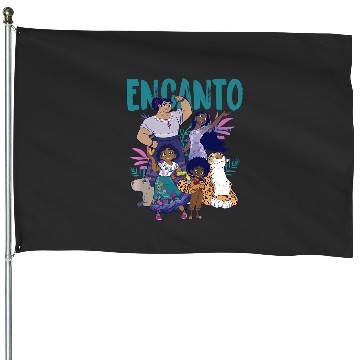 Discover Disney Encanto Group Shot Logo House Flags