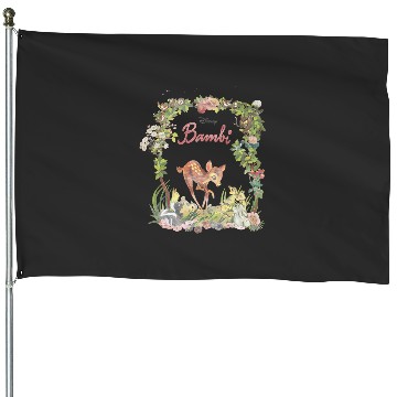 Discover Disneys bambi floral portrait House Flags