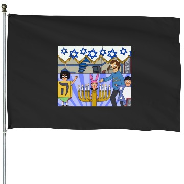 Discover Bob's Burgers Says Happy Hanukkah House Flags