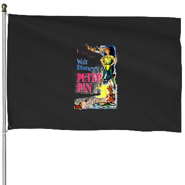 Discover Disneys Peter Pan Vintages Cartoon Swea Swea House Flags