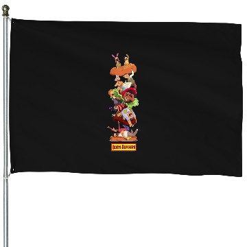 Discover Bob's Burgers Group Shot Burger Stack House Flags