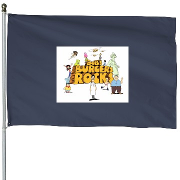 Discover Bobs burgers school house rocks mashup Premium Scoop House Flags