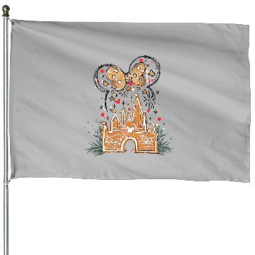 Discover Disney Gingerbread Castle House Flags, Christmas Castle House Flags