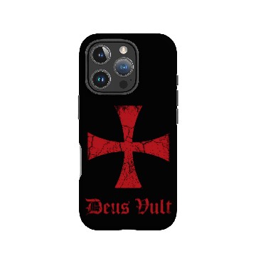 Discover Distressed Deus Vult Knights Templar Cross Crusade IPhone Cases