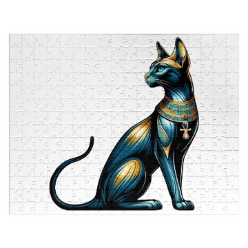 Discover Bastet | Egyptian Cat Goddess & Ankh Symbol Jigsaw Puzzles