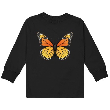 Discover Monarch butterfly Kids Long Sleeve T Shirts