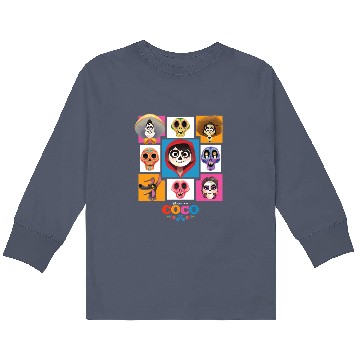 Discover Disney Pixars Coco Main Characters Group Shot Chest Panels Kids Long Sleeve T Shirts