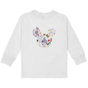 Discover Disney Magic Kingdom Kids Long Sleeve T Shirts, Disney Characters Kids Long Sleeve T Shirts