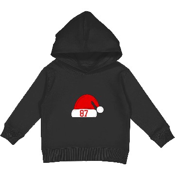 Discover Tayl0r Swift Travis Kelce Christmas Game Santa Hat Kids Pullover Hoodies