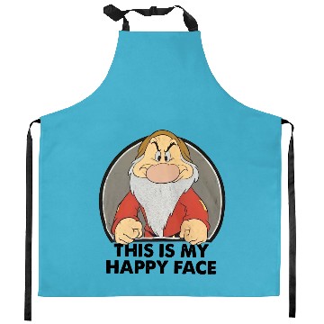 Discover Disney Snow White Grumpy  Kitchen Aprons, Funny Grumpy Seven Dwarfs Kitchen Aprons,  Disneyland Vacation 2024 Trip Kitchen Aprons