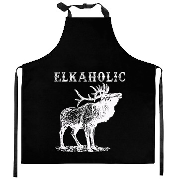 Discover Elk Hunting Elkaholic Hunters Kitchen Aprons