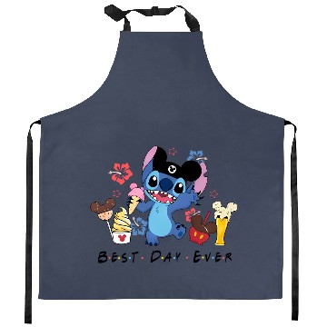 Discover Disney Stitch Best Day Ever Kitchen Aprons, Disney Stitch Kitchen Aprons