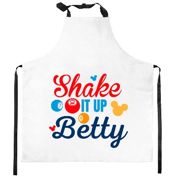 Discover Shake it up Betty! Disney Cruise Line Bingo Kitchen Aprons | Disney Cruise Kitchen Aprons | Disney Bingo Kitchen Aprons