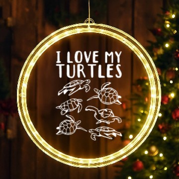 Discover Cute Turtle Lover Sea Turtles I Love My Turtles LED Christmas Window Lights