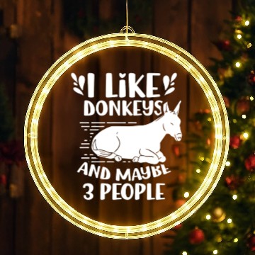 Discover I Like Donkeys And Maybe 3 People Farm Donkey LED Christmas Window Lights