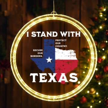 Discover I stand with Texas! LED Christmas Window Lights