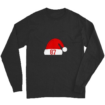 Discover taylorr Swift Travis Kelce Christmas Game Santa Hat Long Sleeves