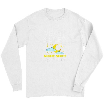 Discover Shift Work Night Job Worker Midnight Funny Coffee 2 Long Sleeves