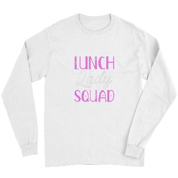 Discover Womens Lunch Lady Squad Cafeteria Crew School Lunch Worker Grunge Long Sleeves
