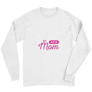 Discover Womens Funny Miracle Worker AKA Mom Believers gift Long Sleeves