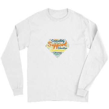 Discover School Social Worker Shape cloud Design Long Sleeves