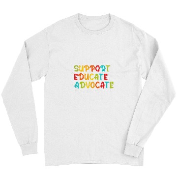 Discover Support Educate Advocate Proud Social Worker Long Sleeves