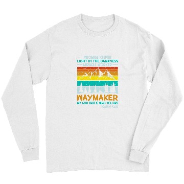 Discover Waymaker Promise Keeper Miracle Worker Retro Christian Long Sleeves