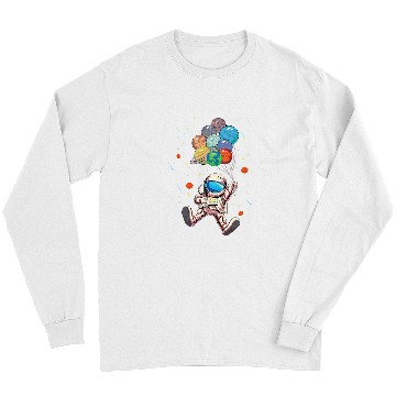 Discover Astronauts Outer Space Moon Mars Planets Spaceman Astronomy 86 Long Sleeves