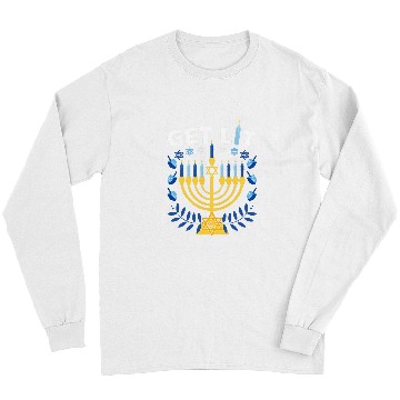 Discover Funny Ugly Hanukkah Sweater Lets Get Lit Menorah 298 Long Sleeves