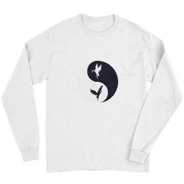 Discover Tai Chi White Crane Yin Yang Qi Gong Chinese White Bird Long Sleeves