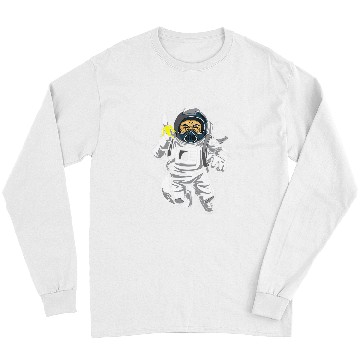 Discover Astronauts Chimpazee astronaut with banana Long Sleeves